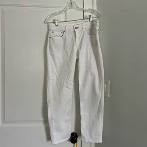 Rag & Bone Harlow Mid-Rise Straight - Optic White size 27